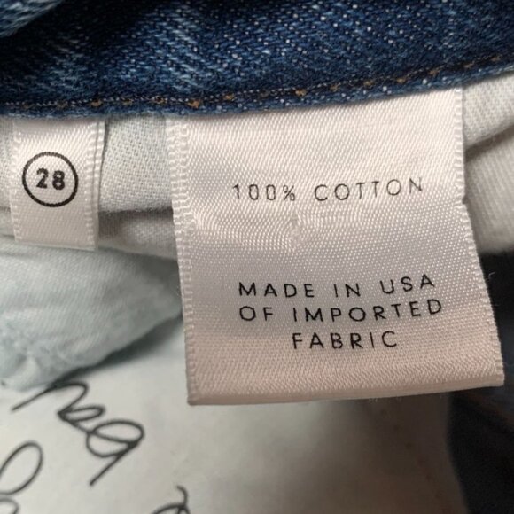 GRLFRND Womens Jeans Crop High Rise Straight Leg Size 28 Blue - Picture 7 of 10